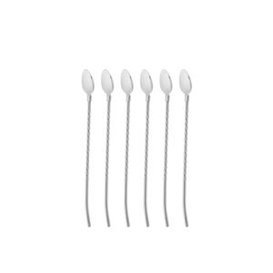 قاشق شربت خوری مدل نی دار کد fg38 مجموعه 6 عددی